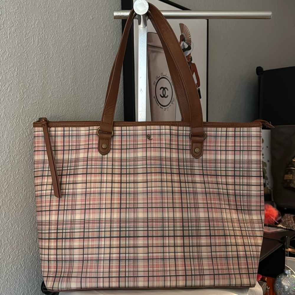 Elliott Lucca Aria Plaid Large Tote